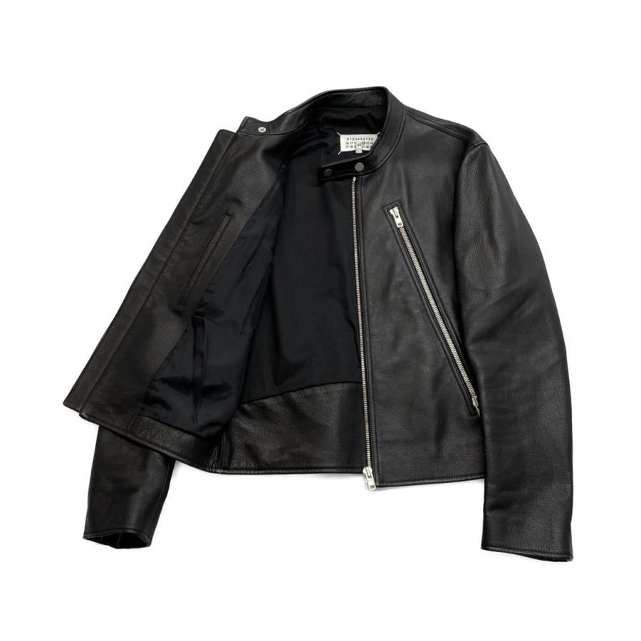 美品 メゾンマルジェラ シングルライダースジャケット LEATER RIDERS 