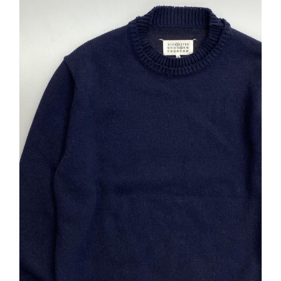 メゾンマルジェラ エルボーパッチニット 5G Elbow Patch Crew Neck