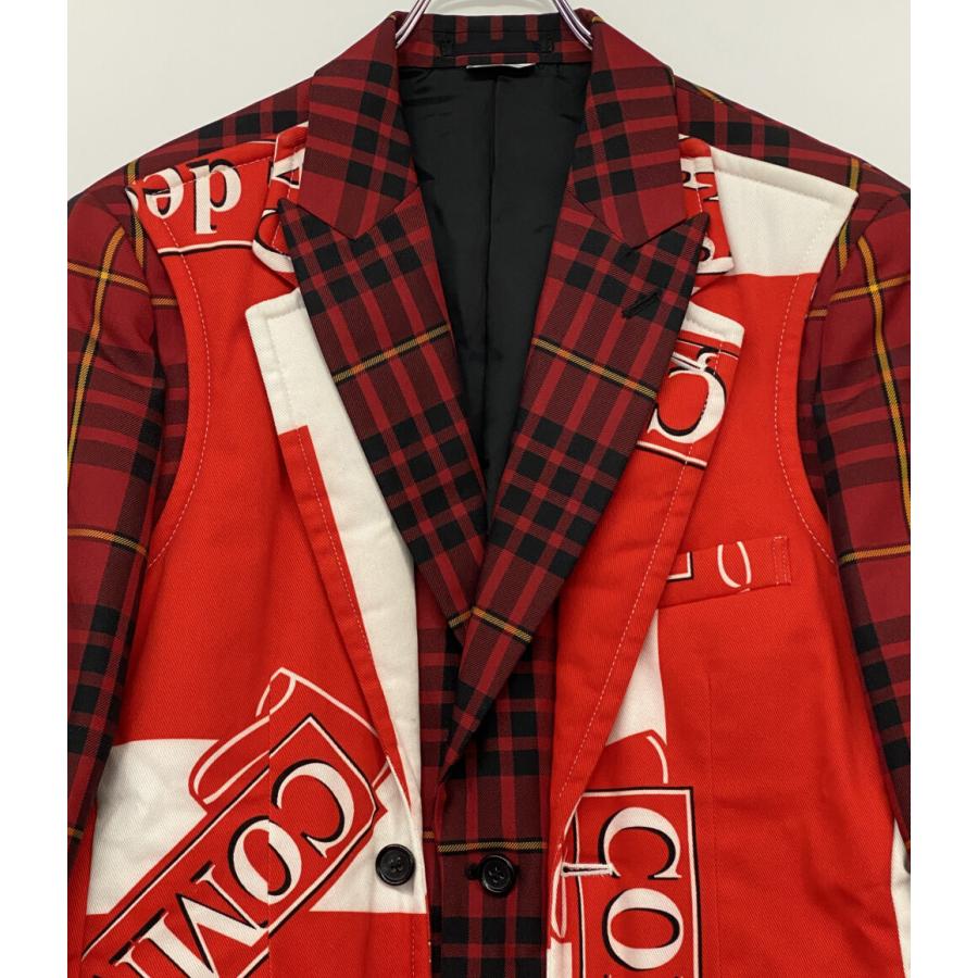 美品 コムデギャルソンオムプリュス レイヤードチェックコート 20AW PF