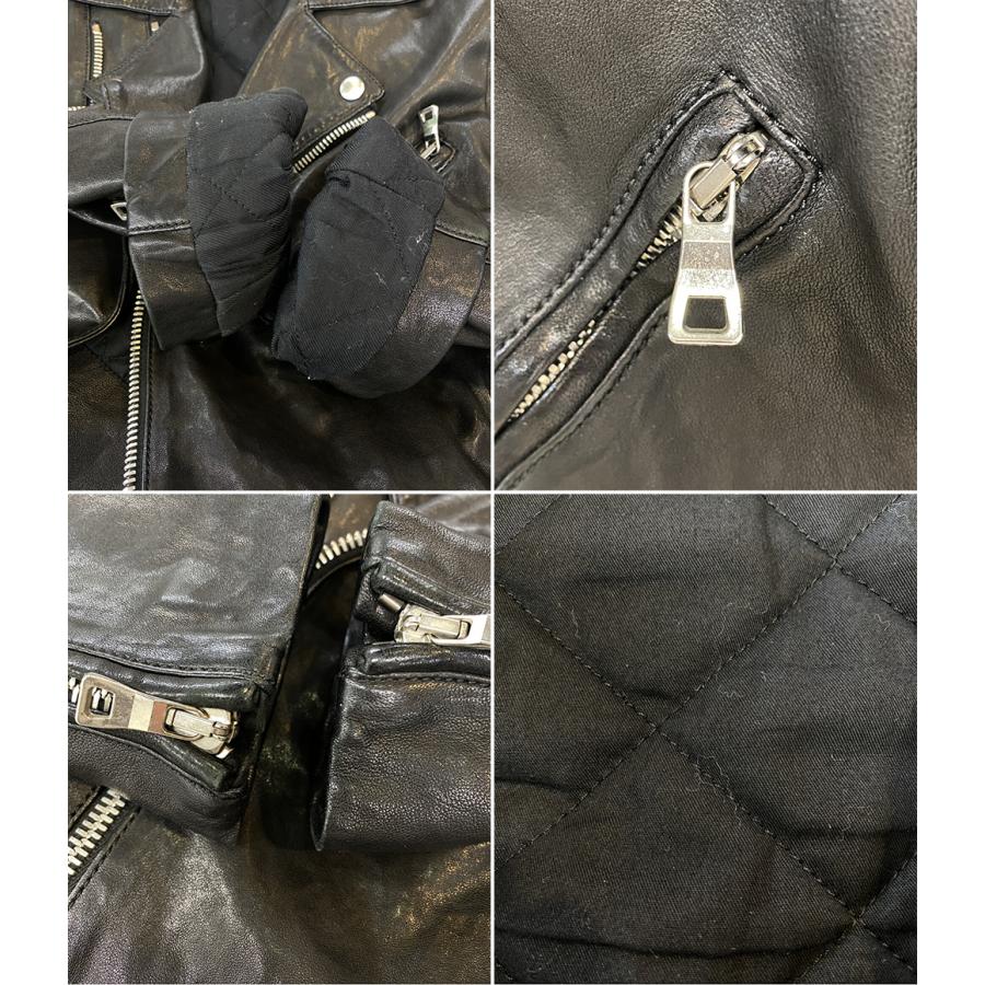 BALMAIN（バルマン） ライダースジャケット ラムレザー BLK メンズ