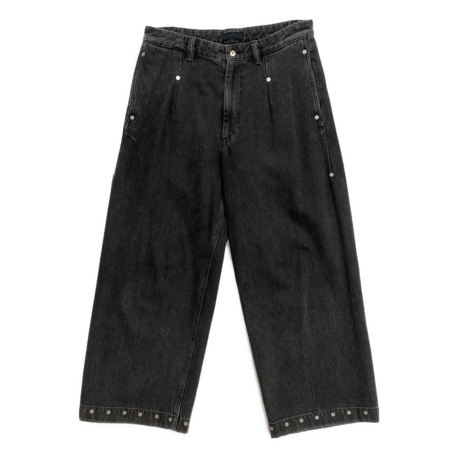 オマールアフリディ デニムパンツ RIVETED WIDE CROPPED DENIM