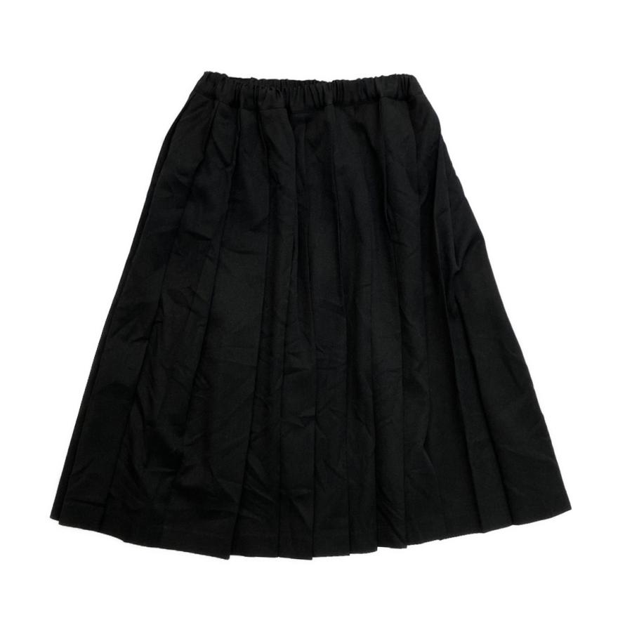 美品 ブラックコムデギャルソン ポリ縮絨プリーツスカート 25AW 1P
