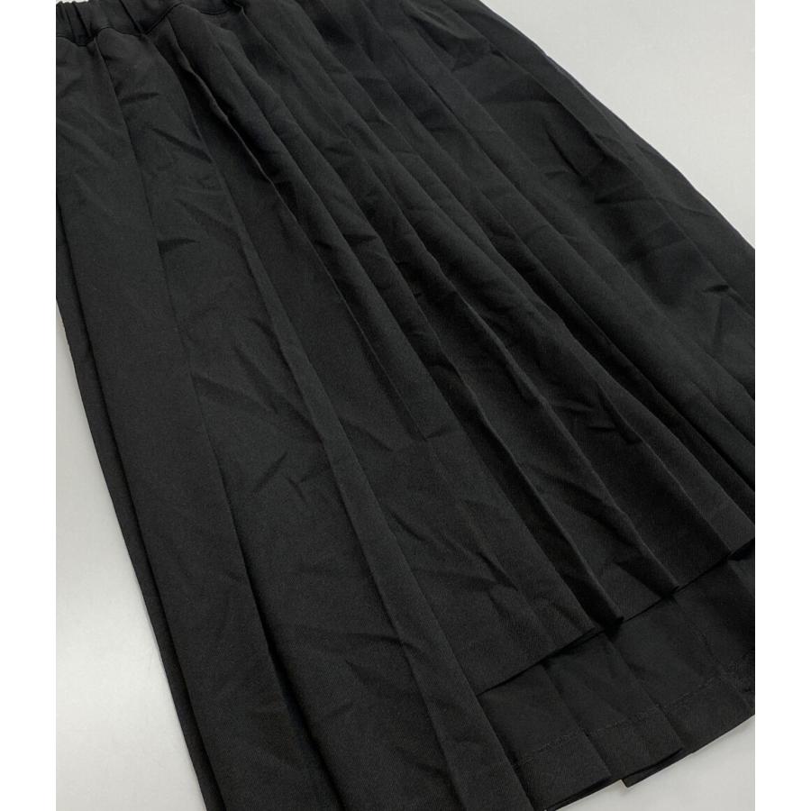 美品 ブラックコムデギャルソン ポリ縮絨プリーツスカート 25AW 1P