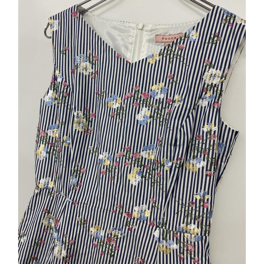 美品 トッカ ノースリーブワンピース FULL BLOOM ドレス 664-5.OP.TO