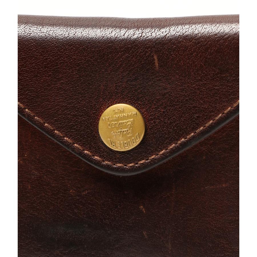 ダブルアールエル 二つ折り財布 レザー ブラウン メンズ RRL 中古