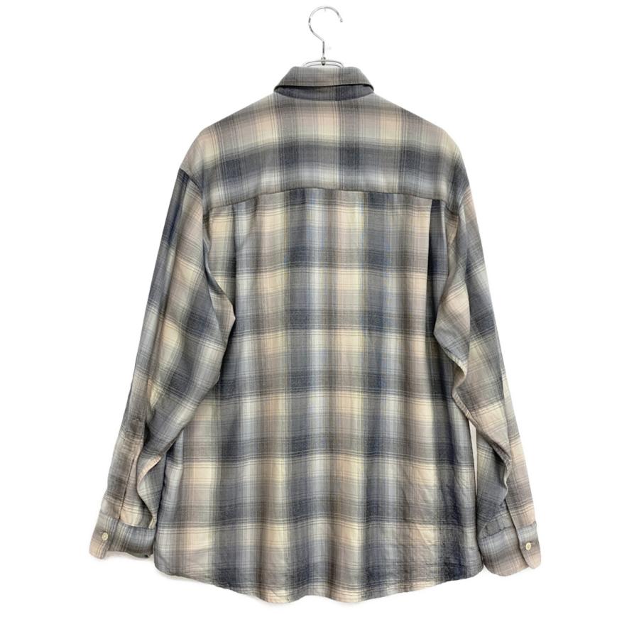 オーラリー 長袖シャツ 24SS グレー×ピンク チェック メンズ SIZE 4
