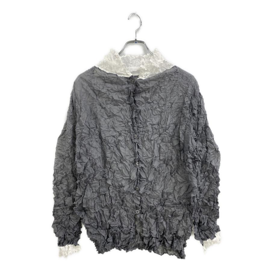 ISSEY MIYAKE（イッセイミヤケ） 美品 長袖シャツ グレー シワ加工 