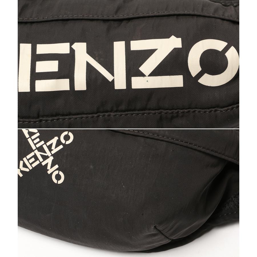 KENZOボディバッグ KENZO（ケンゾー） ボディバッグ ウエスト ブラック ロゴ メンズ 中古