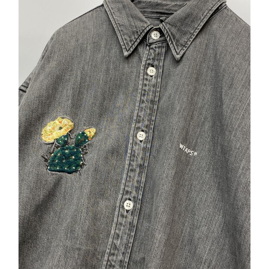 ダブルタップス 長袖シャツ ALLMAN LS COTTON DENIM 241CWDT-SHM01