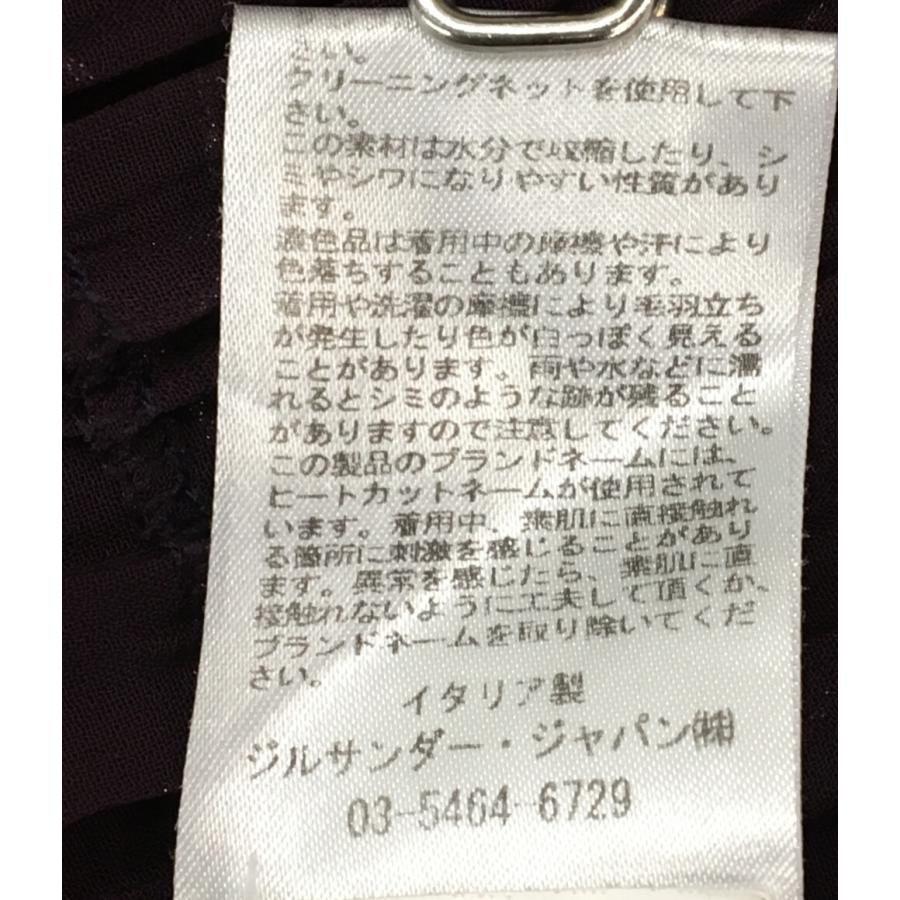 ジルサンダー！シルク！ブラウス！美品！ ジルサンダー ブラウス フリル レーヨン シルク ボルドー