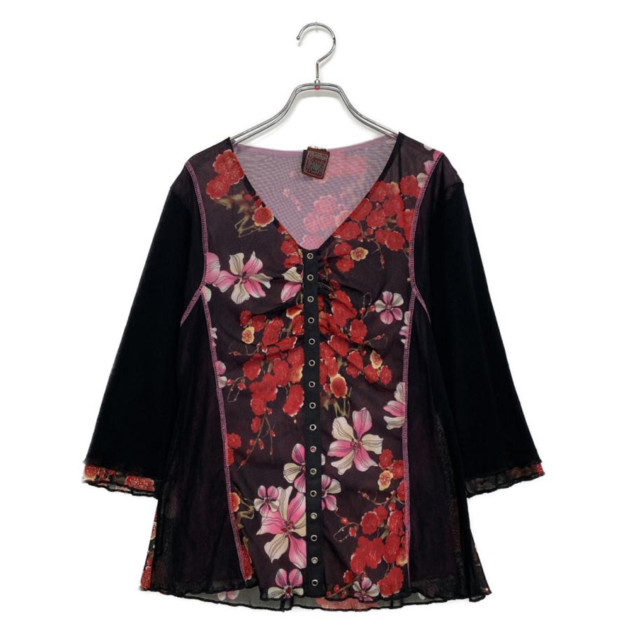 ジャンポール・ゴルチェ ブラウス Gaultier Jeans パワーネット 花柄