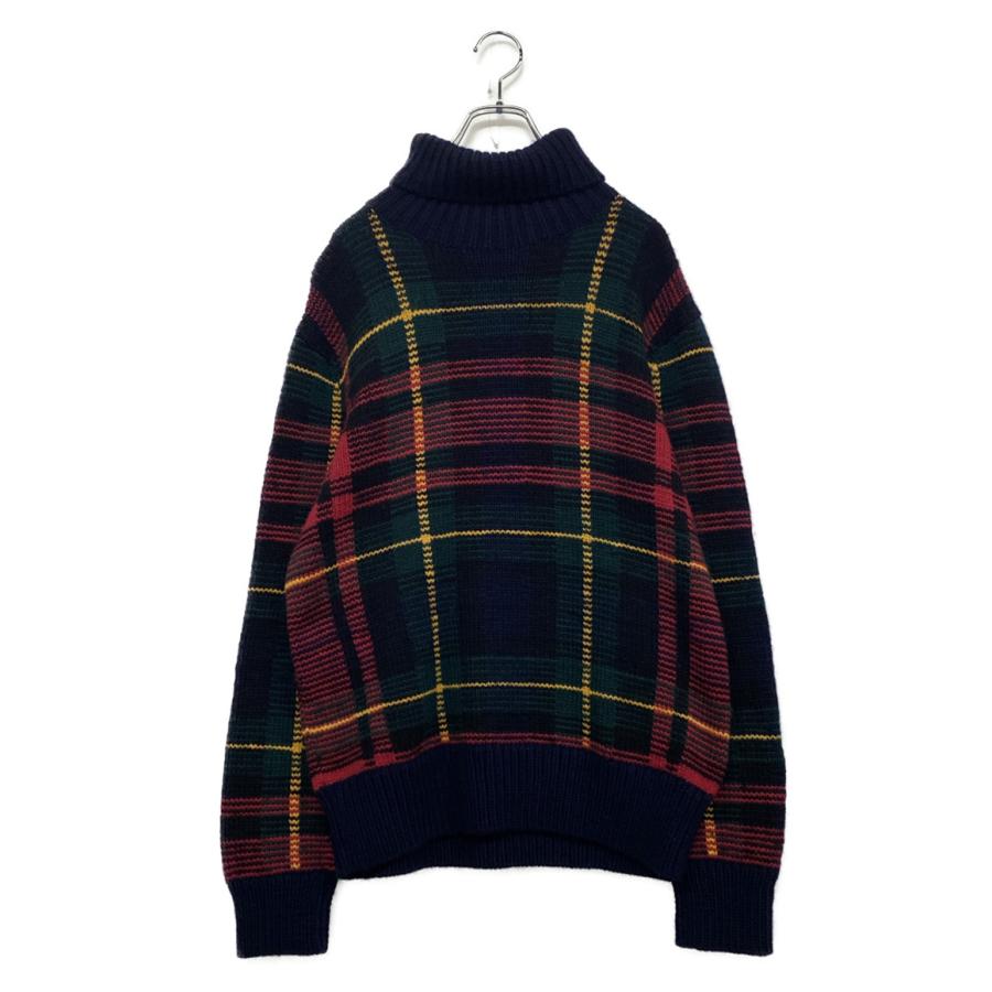 美品 ポロ・ラルフローレン ニット ハイネック チェック 柄 MANOS.US 
