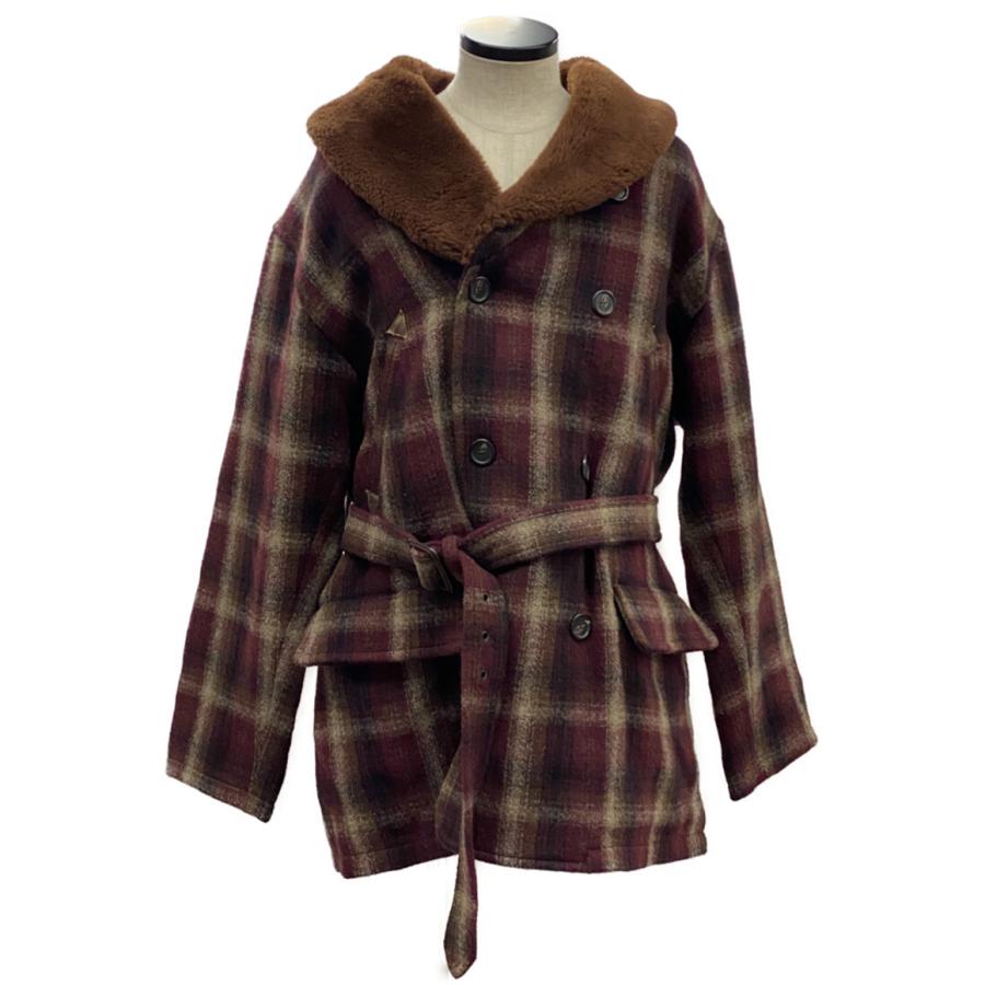 美品 ポロカントリー ラルフローレン ピーコート チェック ボア 2024