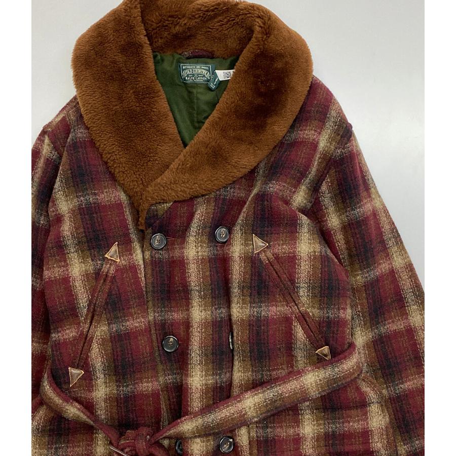 美品 ポロカントリー ラルフローレン ピーコート チェック ボア 2024
