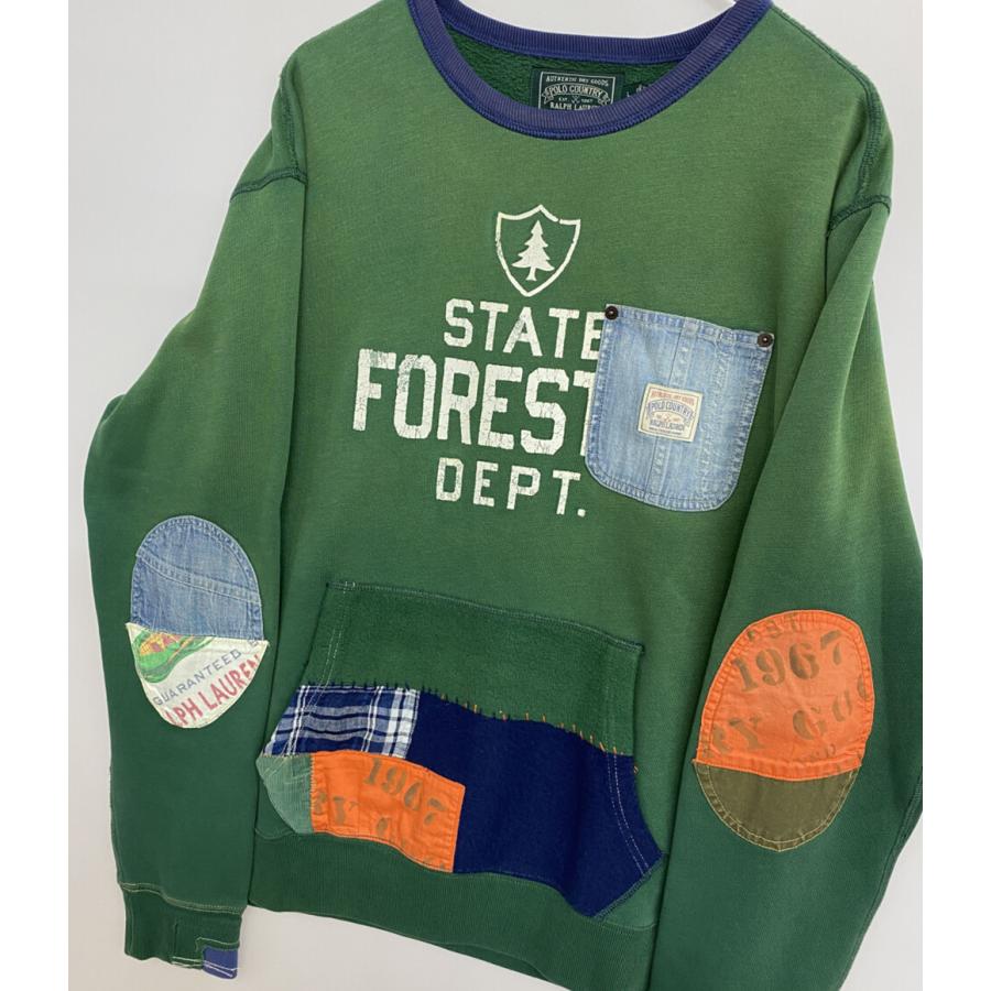 Polo Ralph Lauren パッチワークスウェット トレーナー　未使用 Polo Ralph Lauren パッチワークスウェット トレーナー 未使用