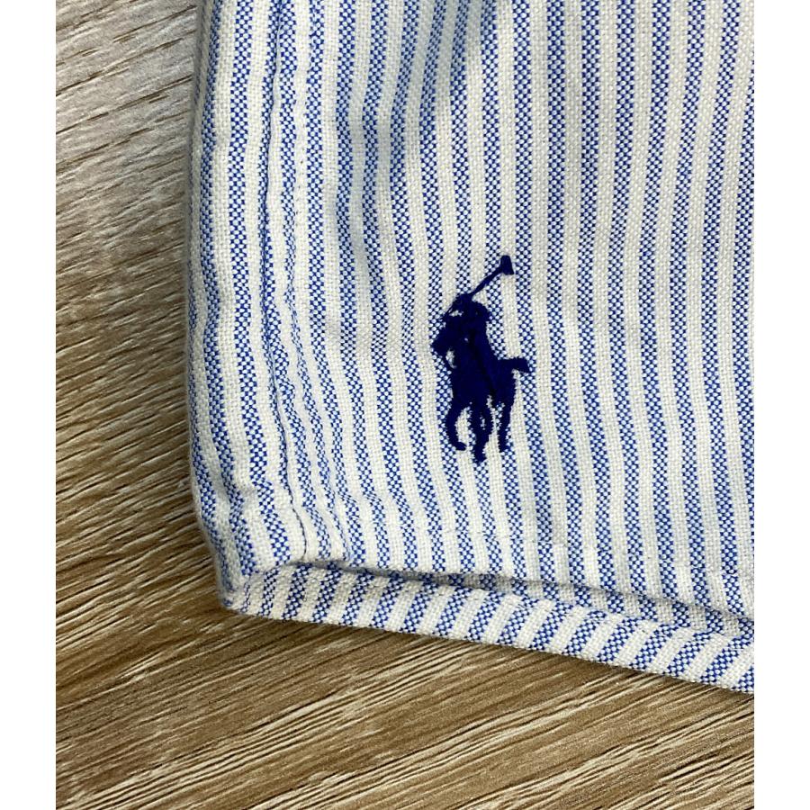 美品 ポロ・ラルフローレン 長袖シャツ THE BIG FIT ストライプ ブルー