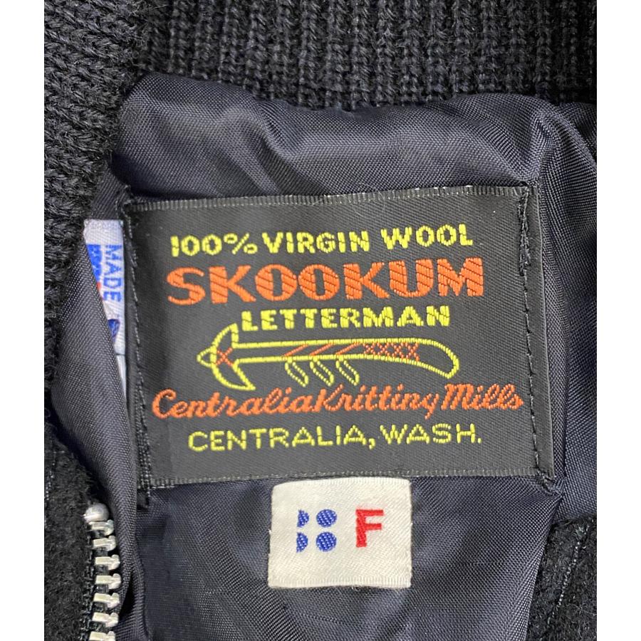 スクーカム スタジャン ブラック ハーフジップ アメリカ製 メンズ SIZE