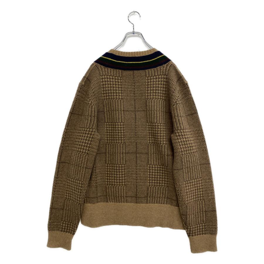 ラルフローレン ニット カシミア混 Vネック チルデン ブラウン 柄