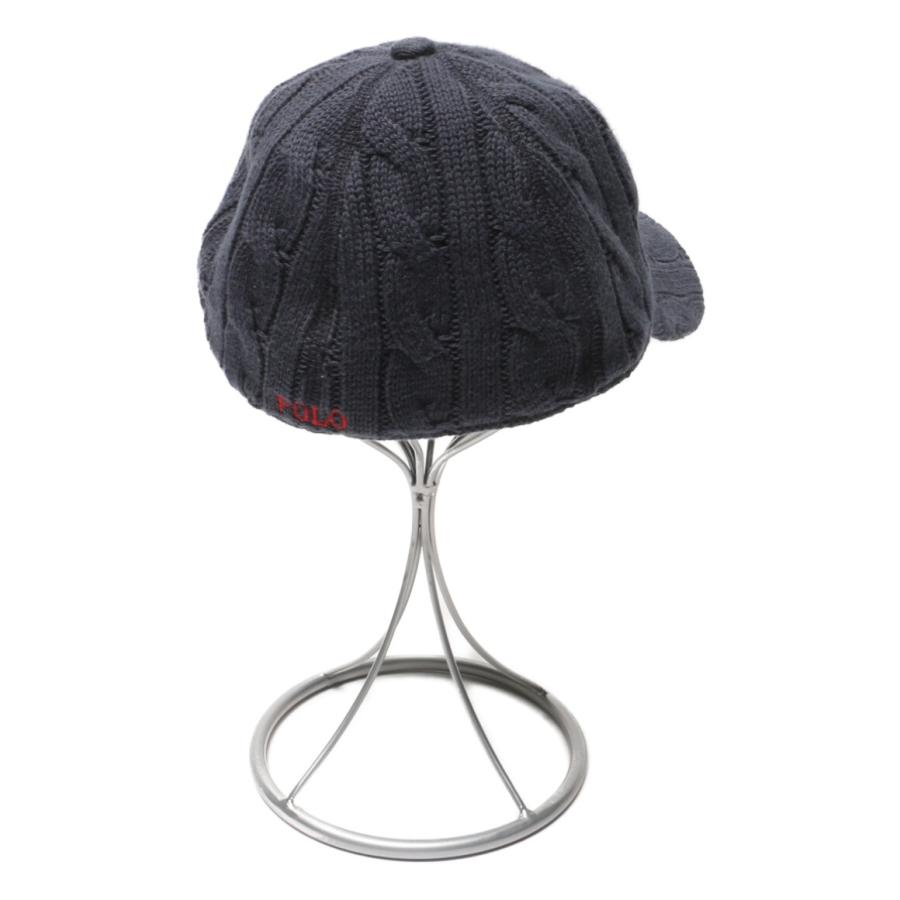 ポロ・ラルフローレン ケーブルニット ウールブレンド ボールキャップ