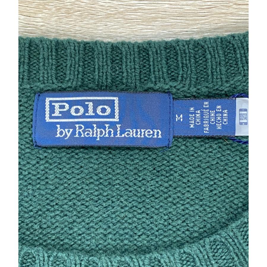 美品 ポロ・ラルフローレン ニット Poloベアセーター グリーン ウール