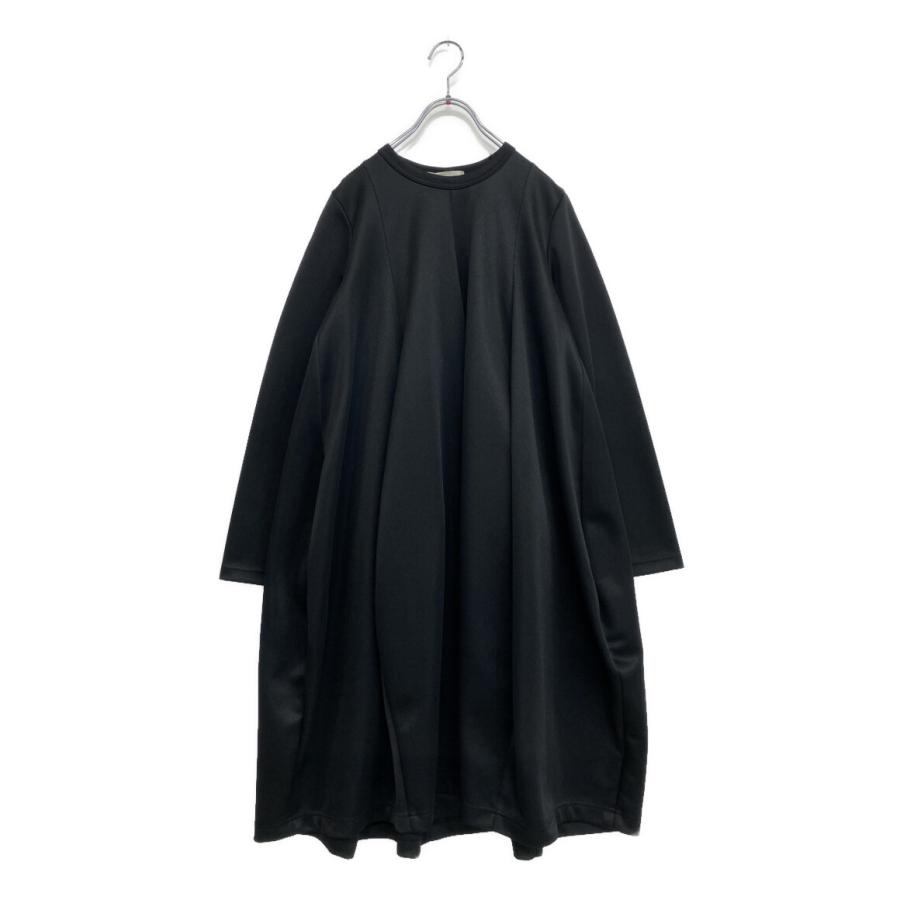 tricot COMME des GARCONS 長袖ワンピース　ブラック　黒色 コムデギャルソン 長袖ワンピース ジャージプリーツロングワンピ 21SS