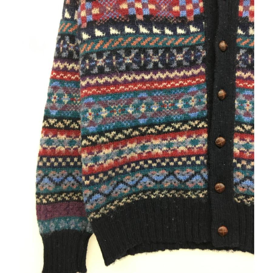 ジャミーソンズカーディガン フェアアイル柄 ウール メンズ SIZE M