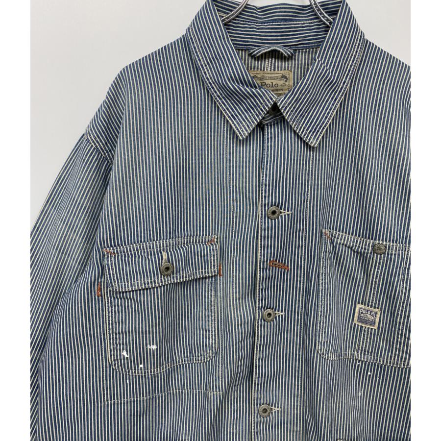 アス【新Polo Ralph Lauren ヒッコリーペイントカバーオール POLO RALPH LAUREN（ポロ・ラルフローレン） 美品 カバーオール