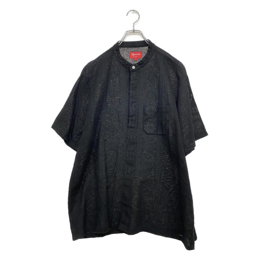 Supreme 半袖シャツ Lサイズ ブラック Supreme（シュプリーム） 半袖シャツ cuban shirt プルオーバー リネン