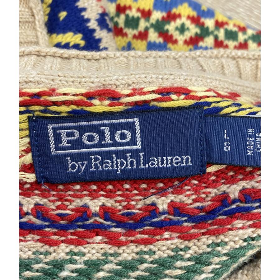 美品 ポロ・ラルフローレン ベスト FAIR ISLE COTTON CASHMERE SWEATER VEST メンズ SIZE L POLO RALPH LAUREN 中古_2