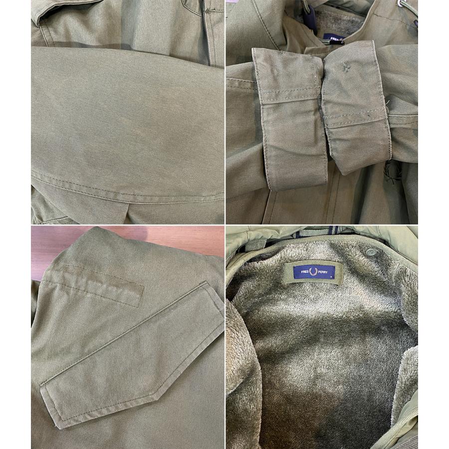 FRED PERRY（フレッドペリー） モッズコート カーキ ロゴ エポレット