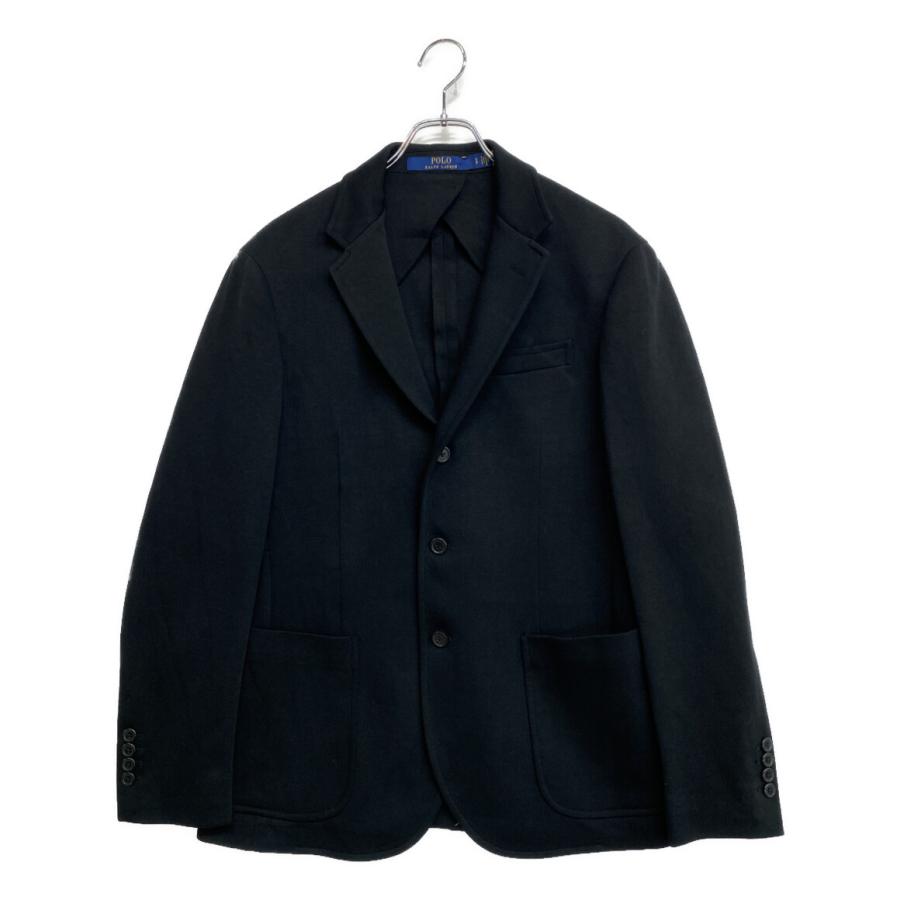 美品 POLO RALPHLAUREN テーラードジャケット ブラック ニット POLO RALPH LAUREN（ポロ・ラルフローレン） テーラードジャケット