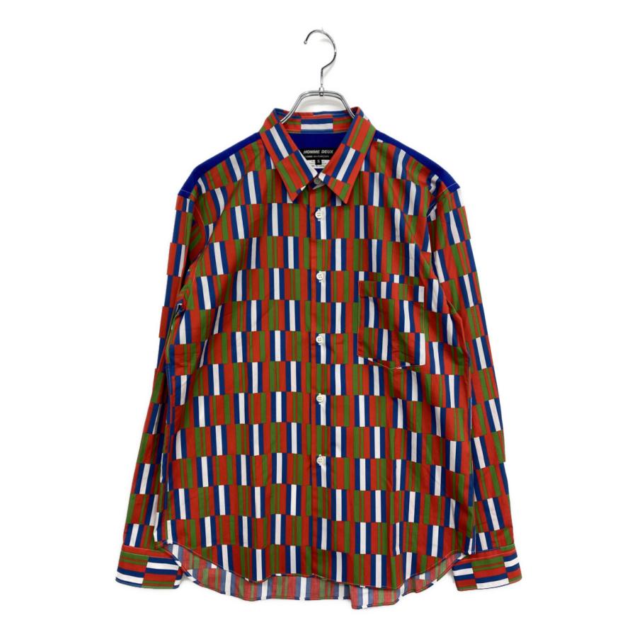 コムデギャルソンオム 総柄長袖シャツ 25AW DP-B033 メンズ SIZE M