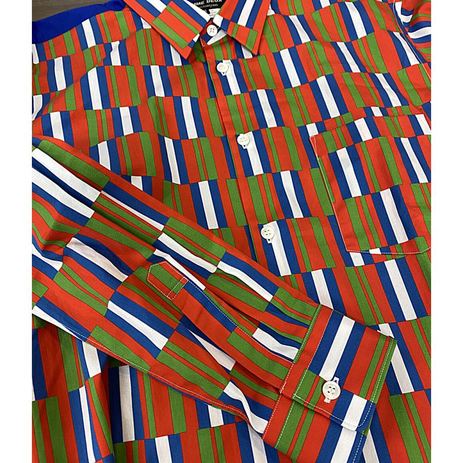 コムデギャルソンオム 総柄長袖シャツ 25AW DP-B033 メンズ SIZE M