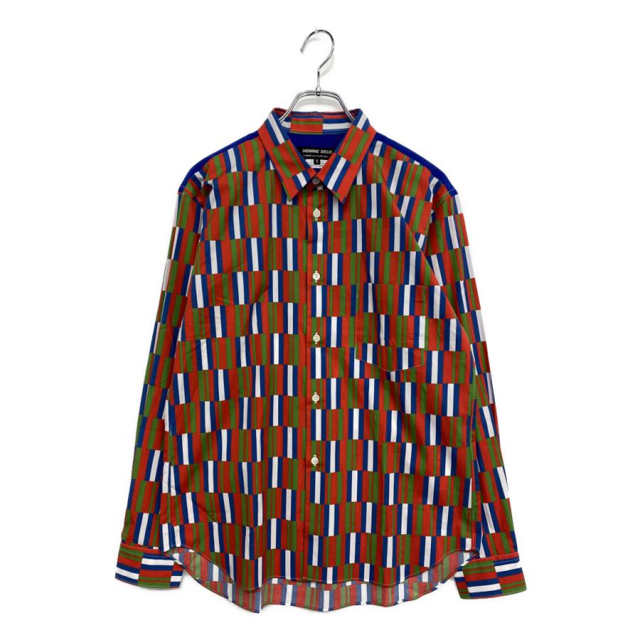 コムデギャルソンオム 総柄長袖シャツ 25AW DP-B033 メンズ SIZE M 