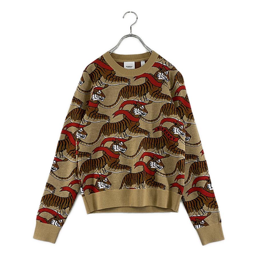 美品 バーバリー ニット 8051468 タイガーグラフィック レディース