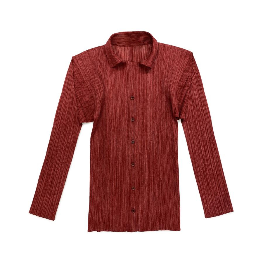 プリーツプリーズ カーディガン レッド PP73-JK224 レディース SIZE 3  