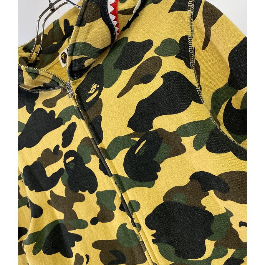 A BATHING APE フルジップ　スター　パーカー　総柄　Mサイズ BAPE スター パーカー 1st camo yellow Mサイズ a bathing ape