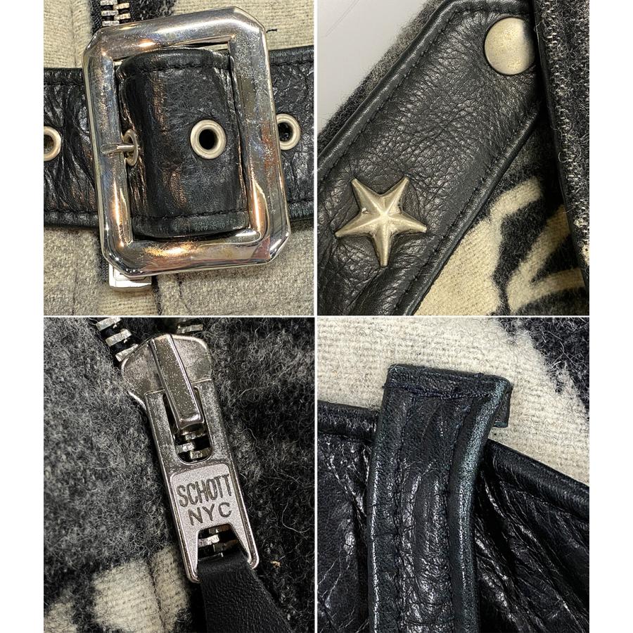ショット ライダースジャケット ナバホ柄 メンズ SIZE 38 SCHOTT 中古