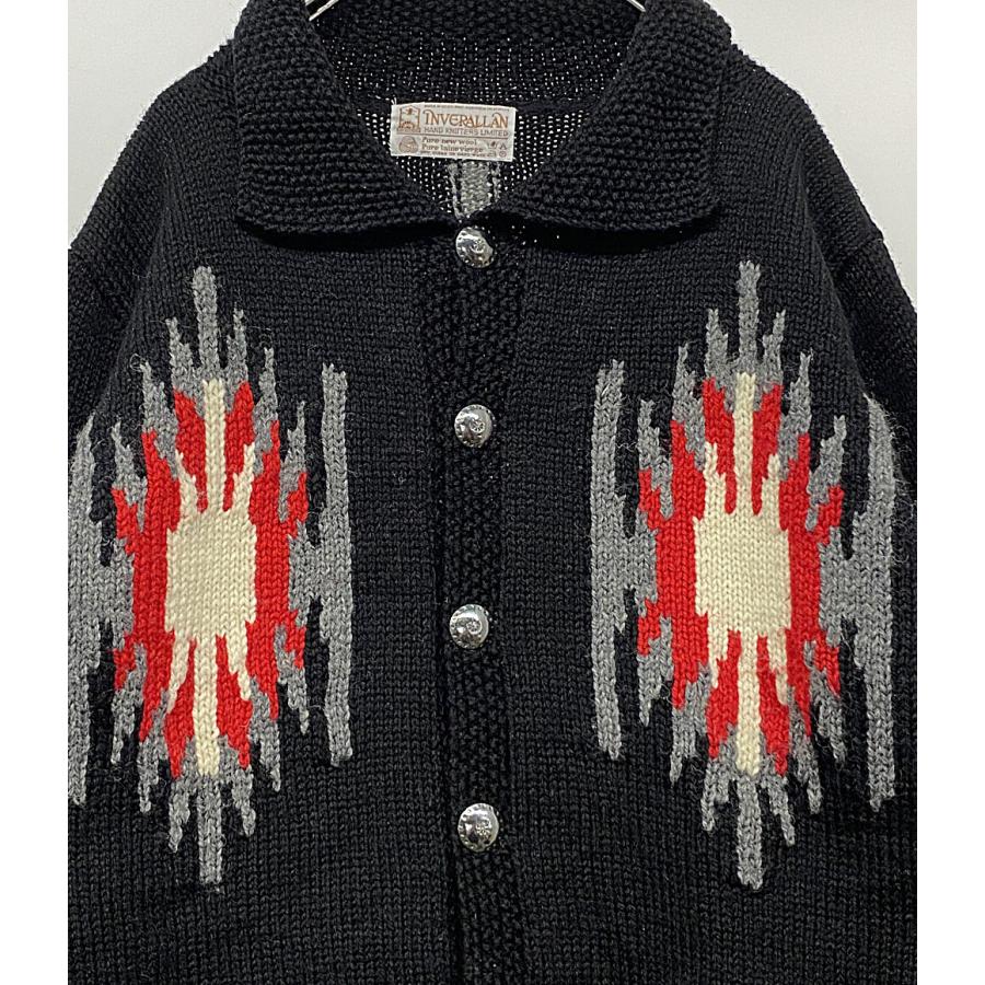 インバーアラン ニットジャケット チマヨ ブラック メンズ SIZE  