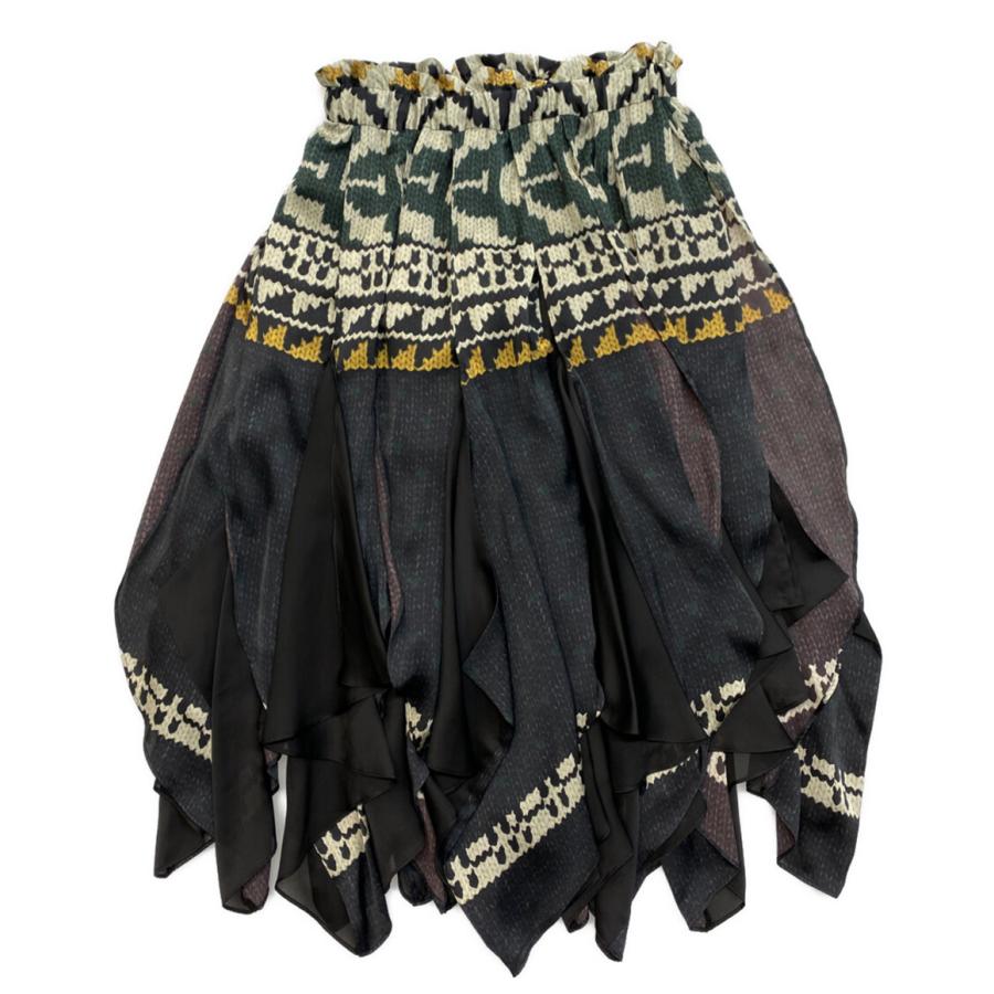 美品 サカイ スカート Pattern Knit Print 24-07429 レディース SIZE  