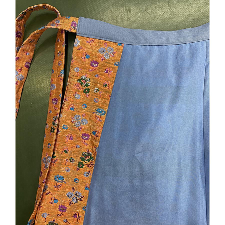 美品 ブラミンク ラップスカート 花柄 7924-230-0279 レディース