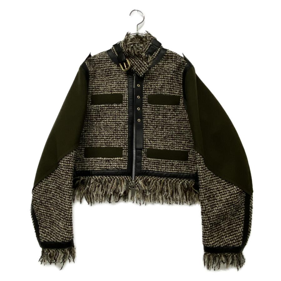 美品 サカイ ツイードブルゾン 20AW 20-05215 レディース SIZE 2 sacai