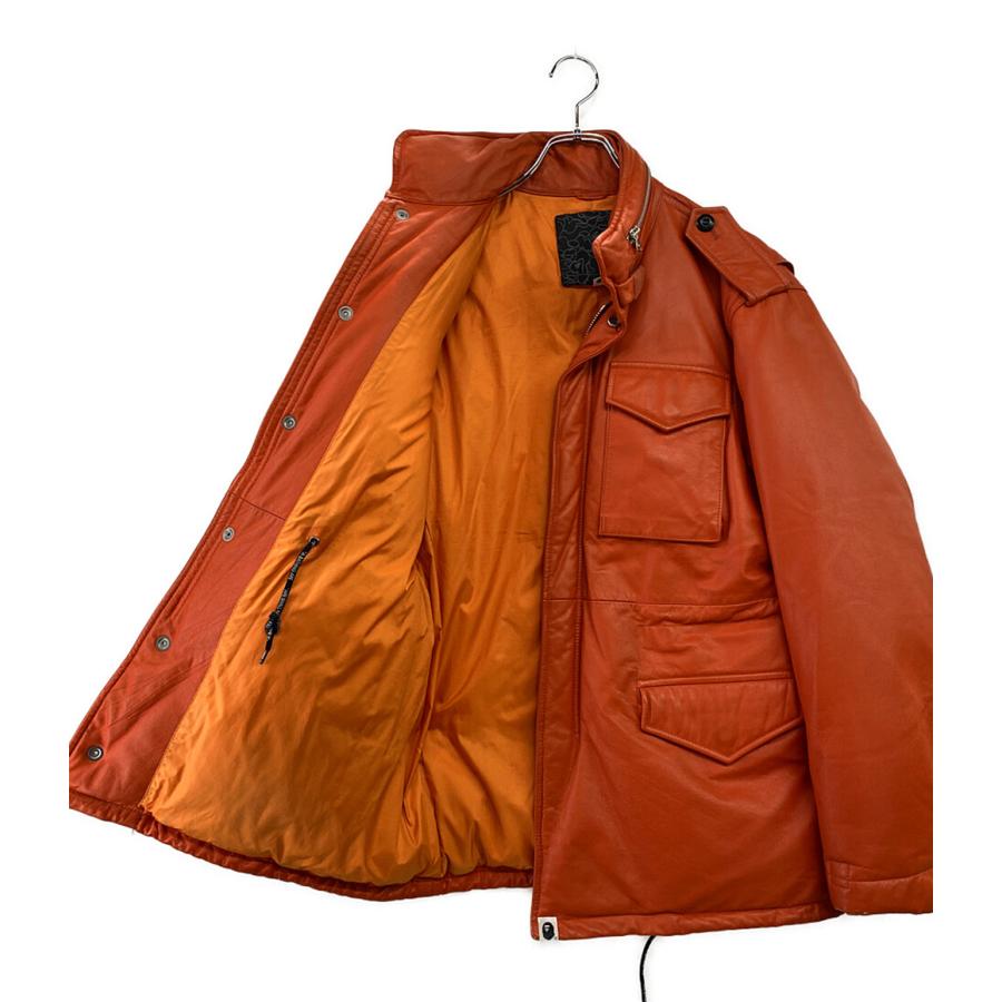 アベイシングエイプ ダウンジャケット レザーダウン M-65 メンズ
