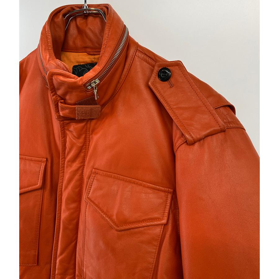 アベイシングエイプ　レザーダウン　M−65 アベイシングエイプ ダウンジャケット レザーダウン M-65 メンズ