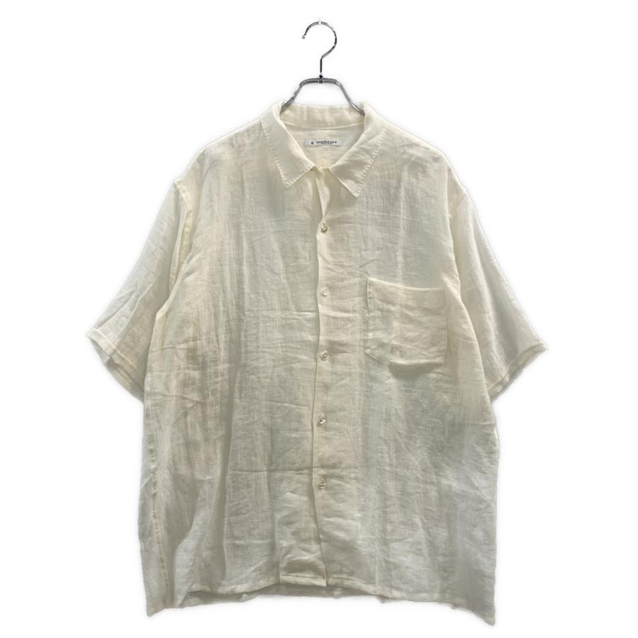 マーティーアンドサンズ 半袖シャツ リネン ホワイト MT4103-0614