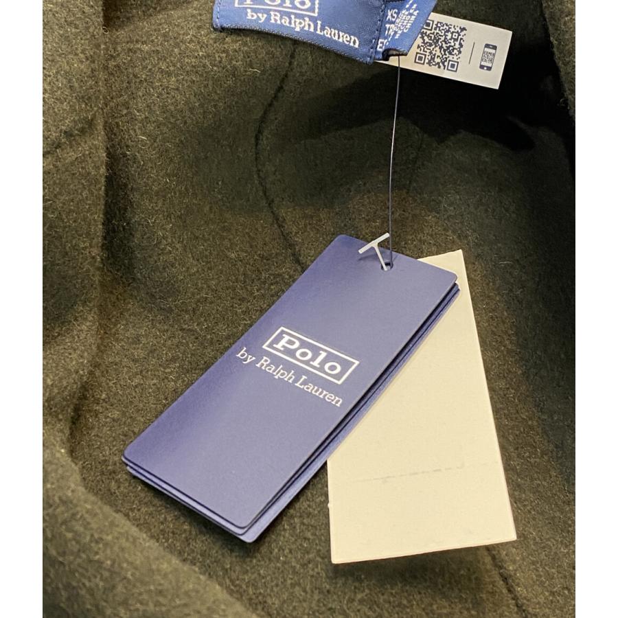 美品 ポロ・ラルフローレン ダブルフェイスドウールラップコート