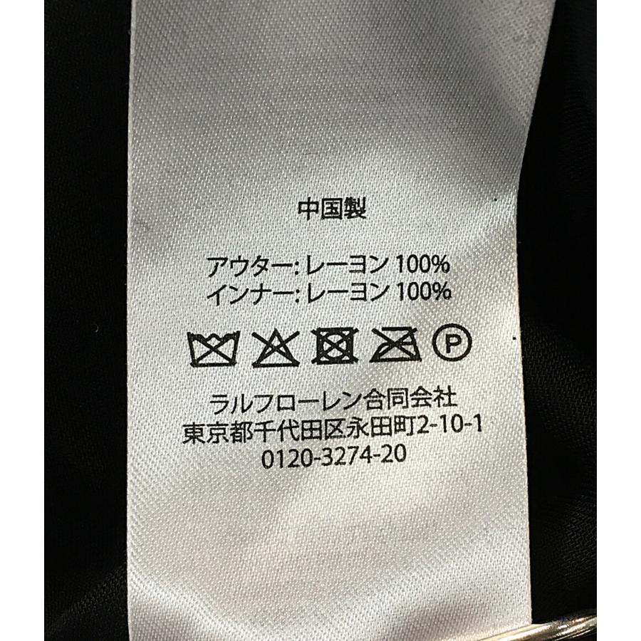 美品✨️　ラルフローレン　プラッド クリンクル ジョーゼット タイネック ドレス ポロ・ラルフローレン ジョーゼットタイネックドレス ブラック