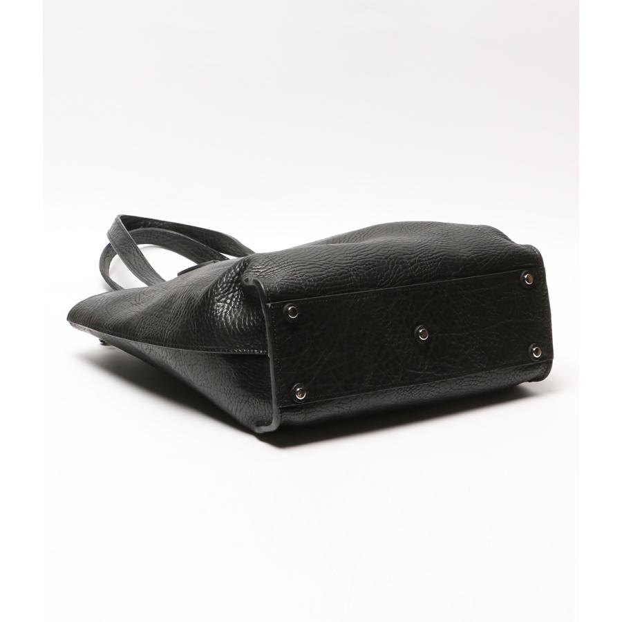 ガンゾ トートバッグ BLK レザー メンズ GANZO 中古 : Rehello by