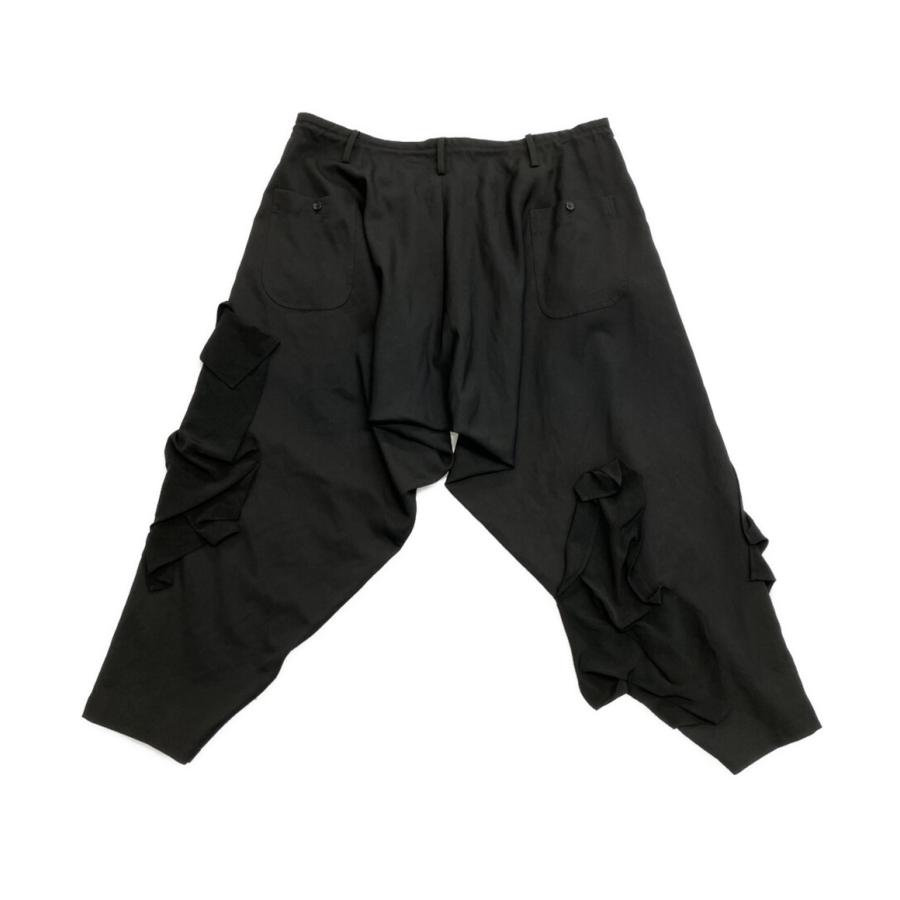 パンツ Yohji Yamamoto WOOL GABARDINE LEFT SIDE LINED PANTS(XS Black): Vintage 1.2