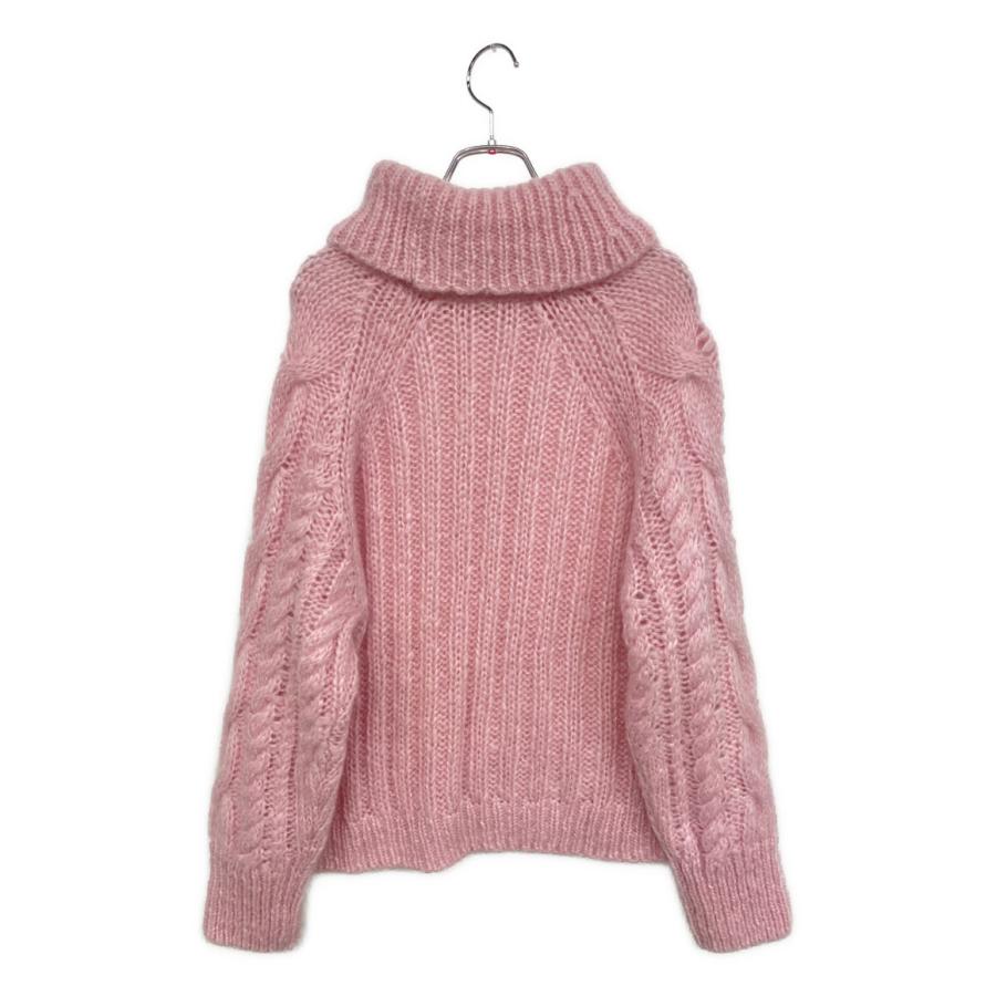 美品 seventen セブンテン ベーシッククルーネックニット ピンク 長袖 タックスリーブニット(ライトピンク） - seventen